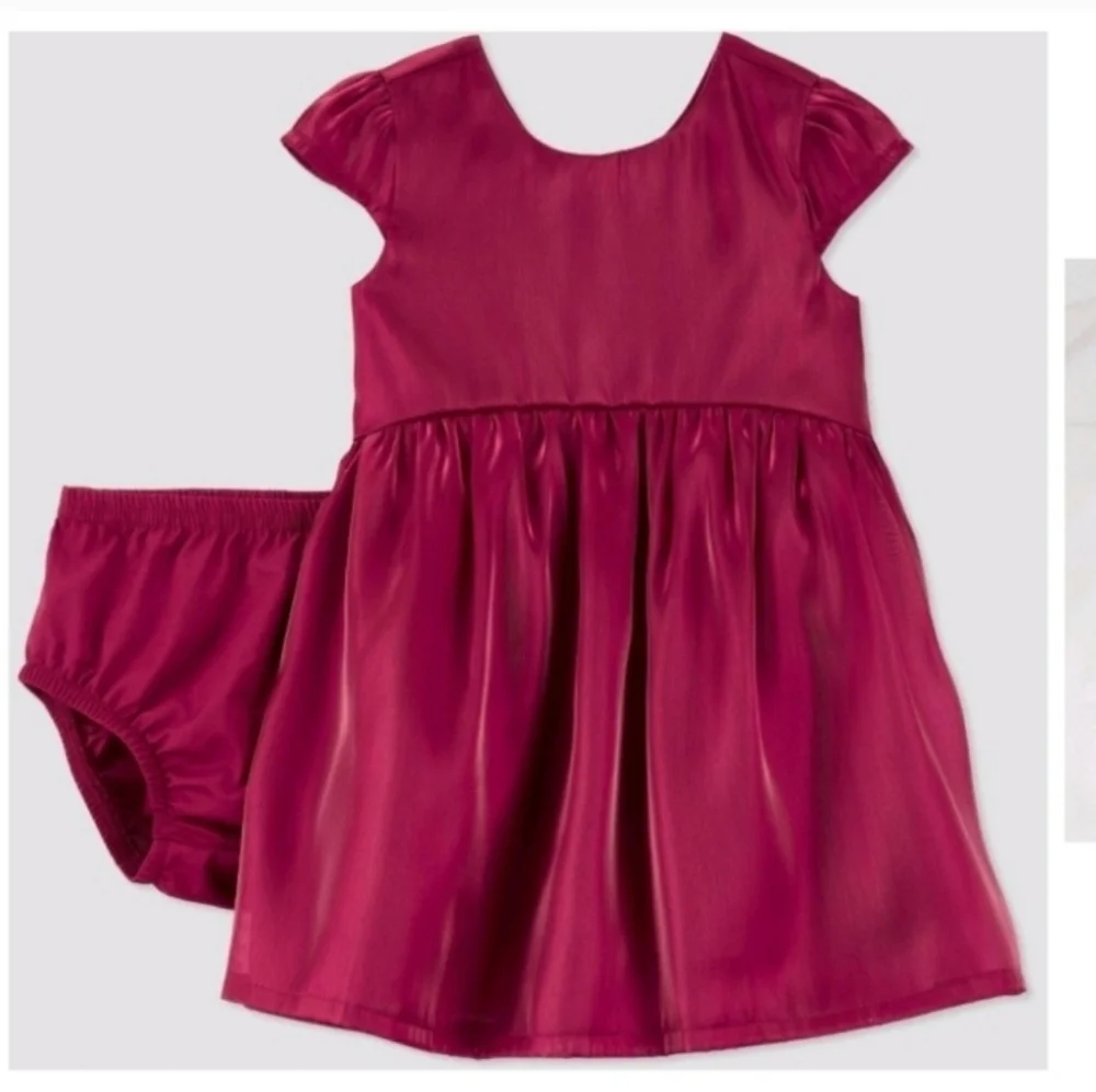 Carter's Just One You Burgundy Baby Dress with Bloomers
